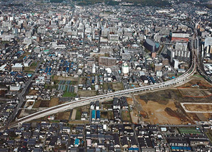 Kansai Main Line Nara Viaduct at Ohmori District