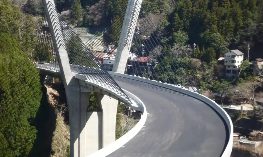 Y字型に開いた主塔