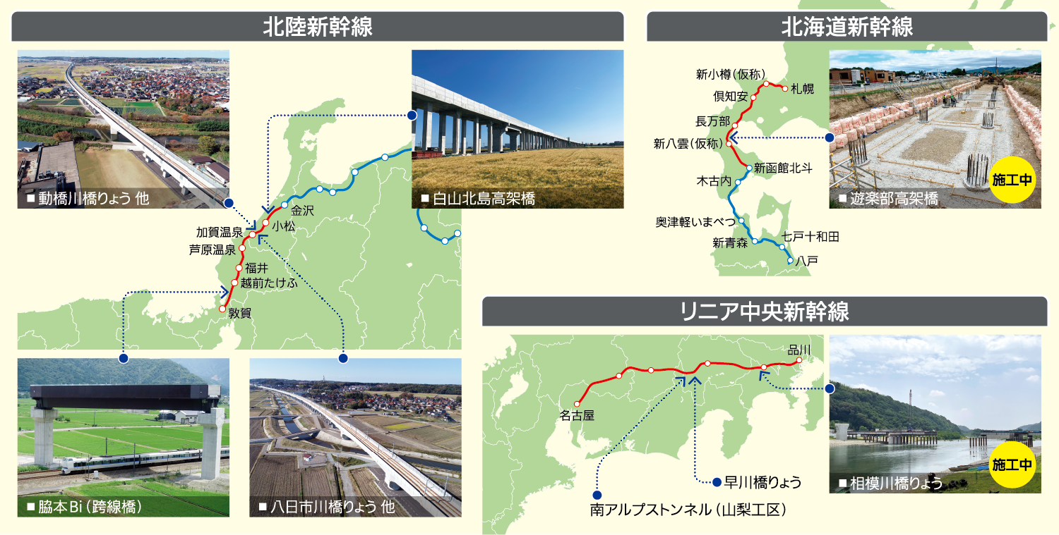 高速鉄道の未来を築く ~全国各地の新幹線関連工事への貢献~