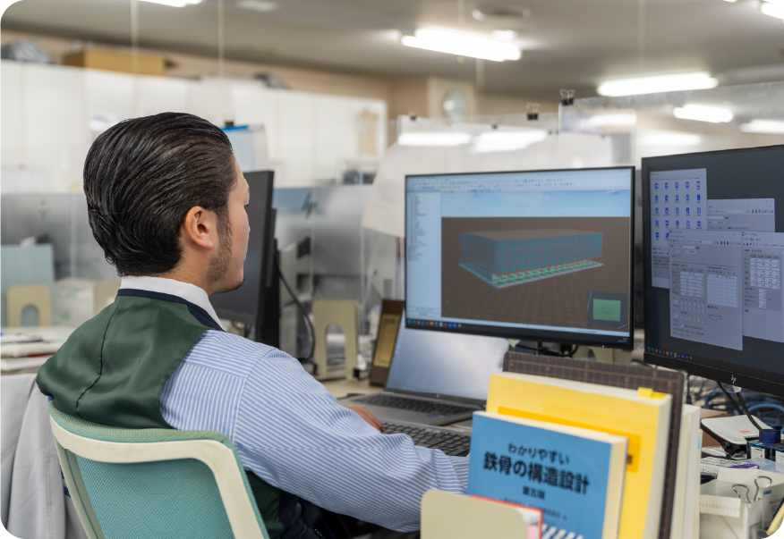 東京本社設計統轄部構造設計部中村光さん（2018年入社）