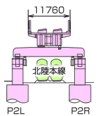 P2橋脚断面図