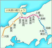 北陸新幹線路線図