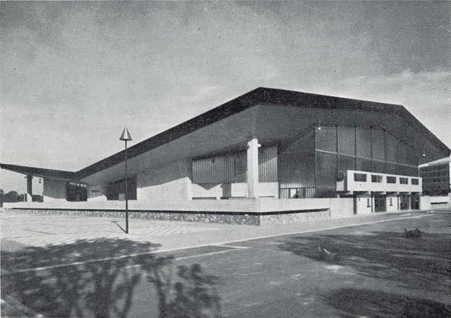 Indoor Ball Coat Building and No.1 Play Field of <br>Tokyo Komazawa Olympic Facilities