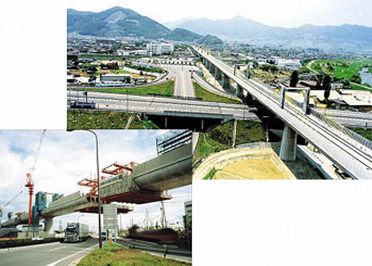 Nagano Shinkansen bridge yard