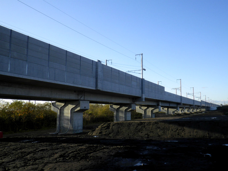 Hokkaido Shinkansen Kikonai Roadbed Construction