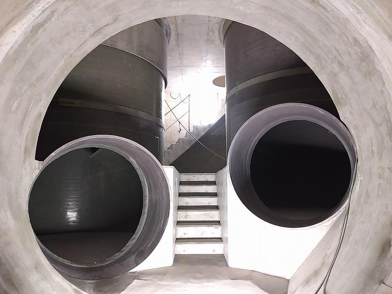 Sotobori-area flood basin pipe work Part2 in Ichigayahonmura-cho, Shinjuku-ku